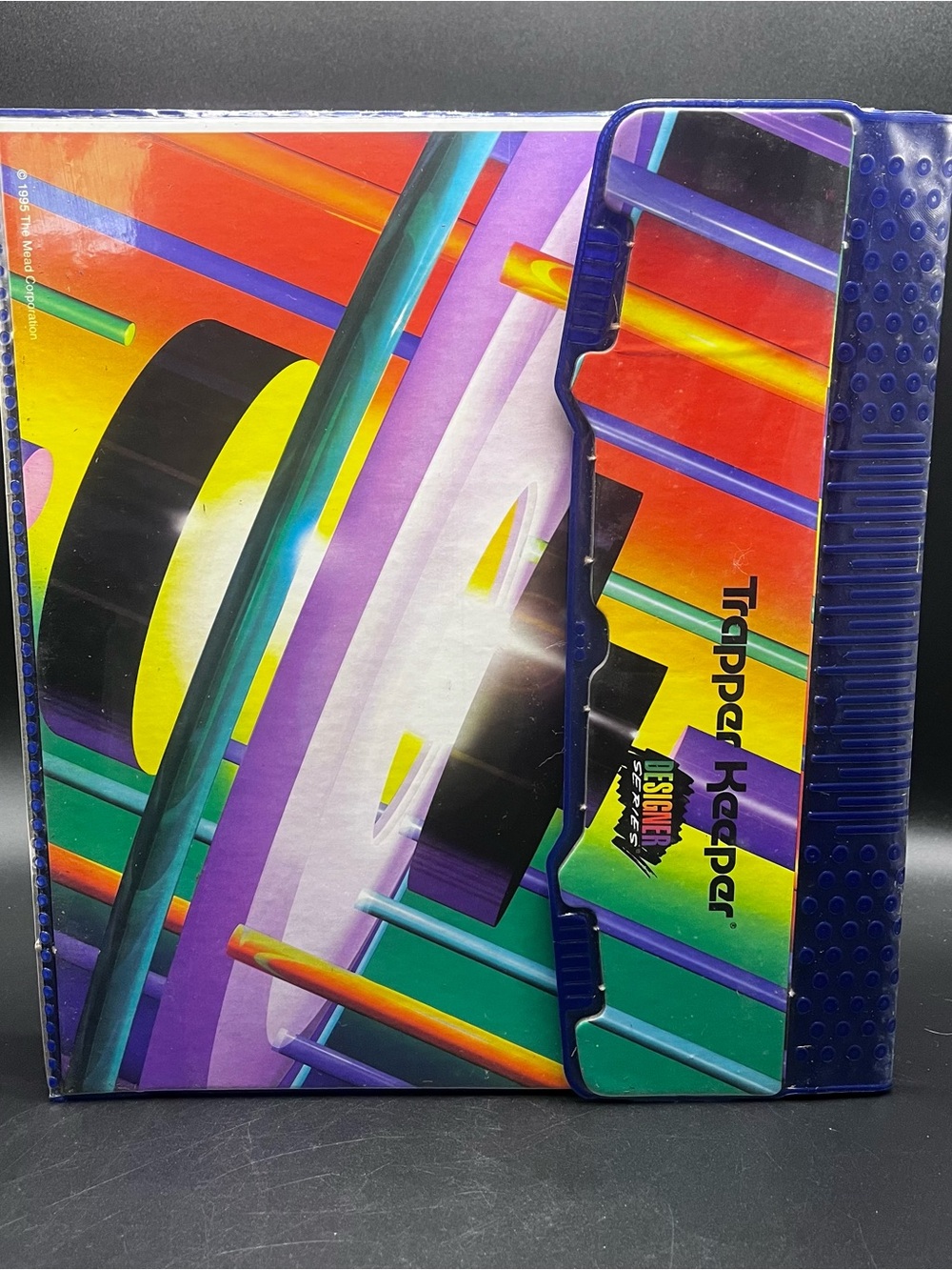 Vintage 1995 Mead Trapper Keeper Designer Series Geometric Rods Original Folder